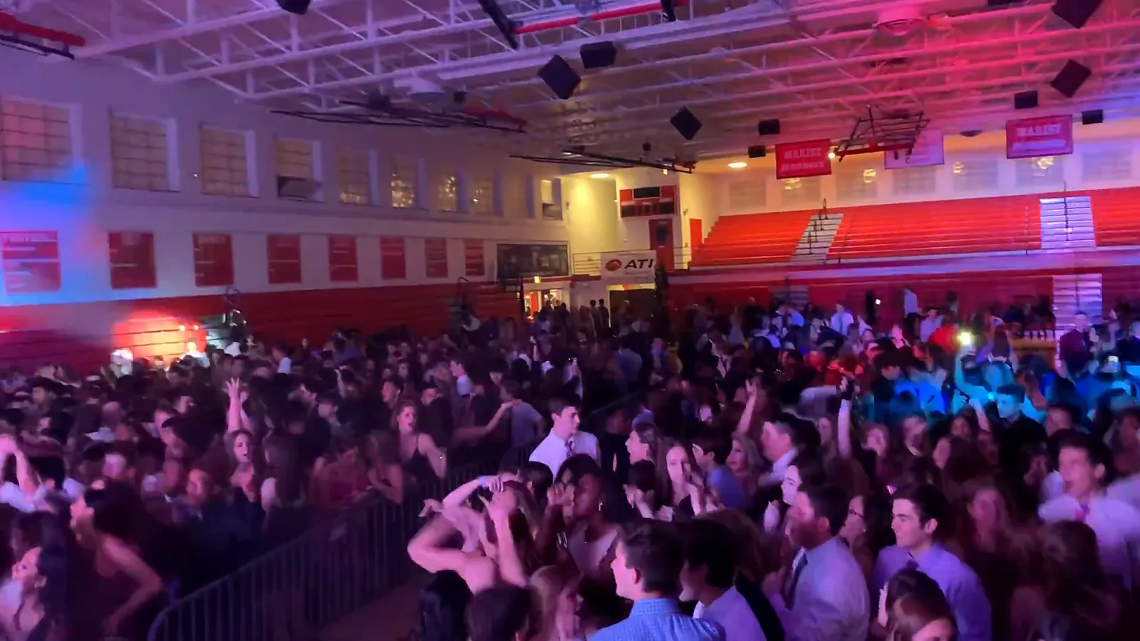 High school students celebrating at prom